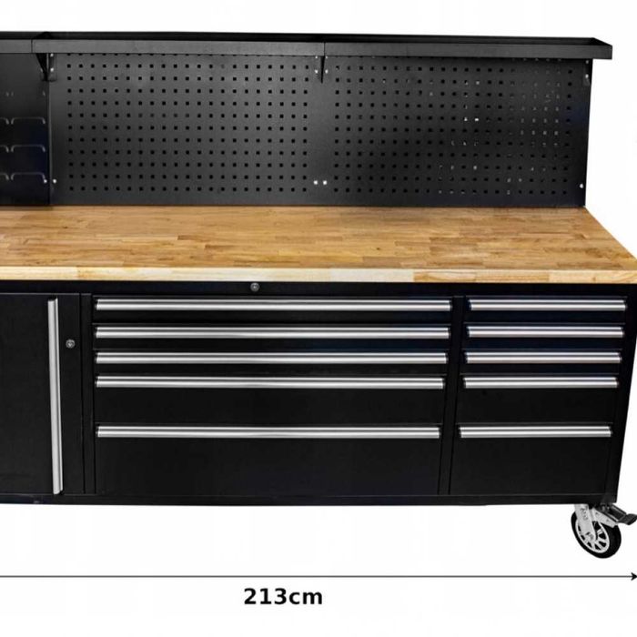 Подвижен шкаф за инструменти с работен плот JCB