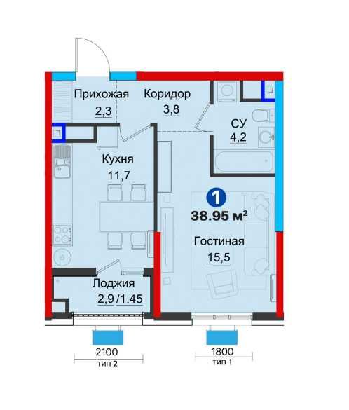 СРОЧНО! 1-комнатная в NRG Yangi Baxt | 2-очередь | 9/9 | Вторичка (Х)