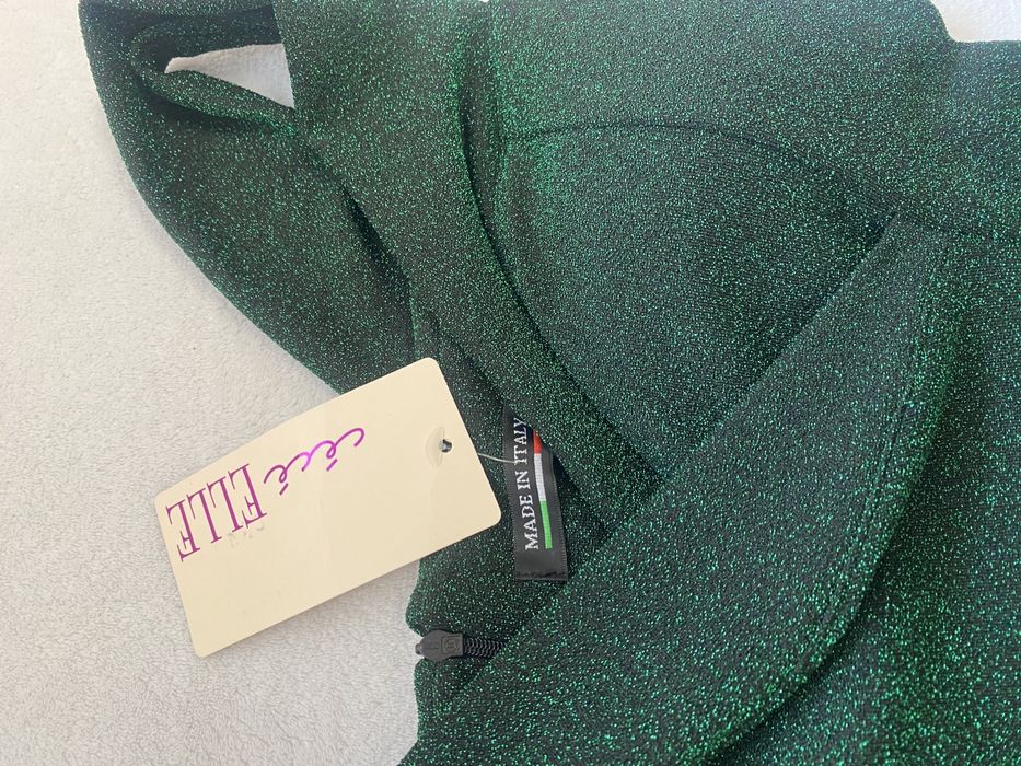 Нова официална зелена  рокля от Италия