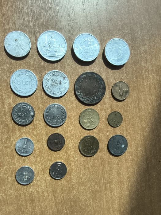Mega-lot 78 monede vechi românești (perioada monarhiei, comunism RPR/RSR și anii '90)