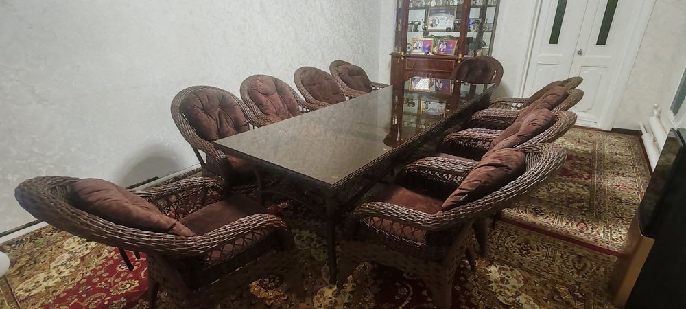 Эко-ротандан ясалган қулай мебел  комплект. Модел Изабелла