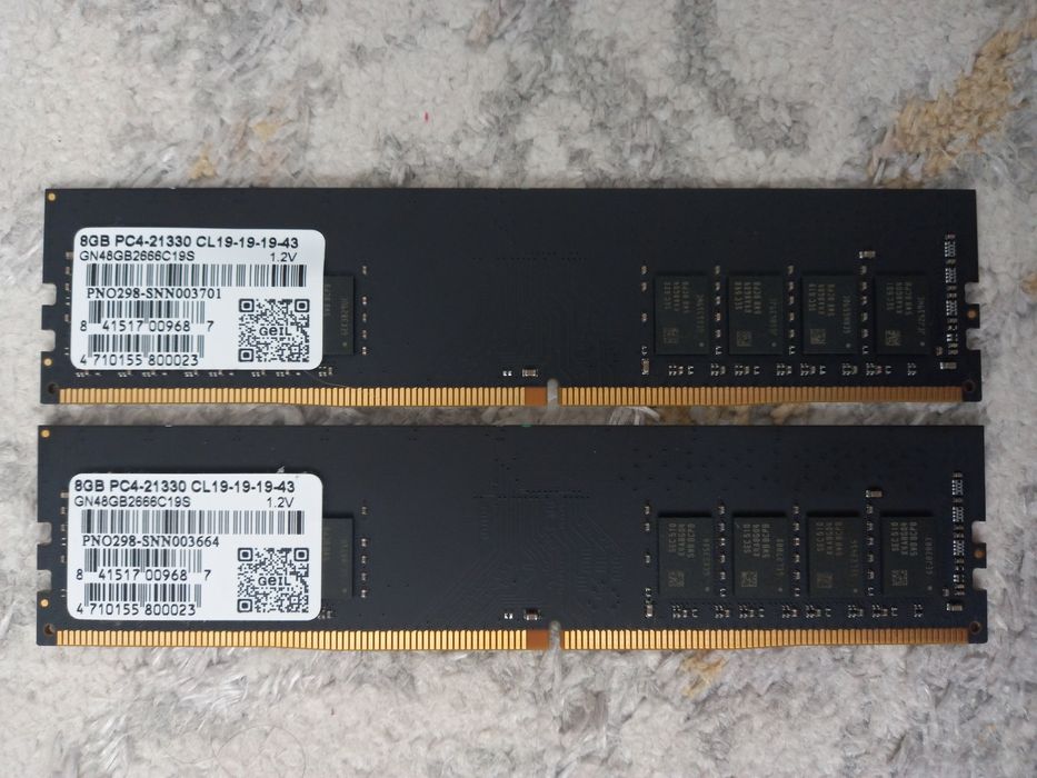 GeiL/ОЗУ 8GB/DDR4 - 2666 частота/2шт/Прак.Новая.!!