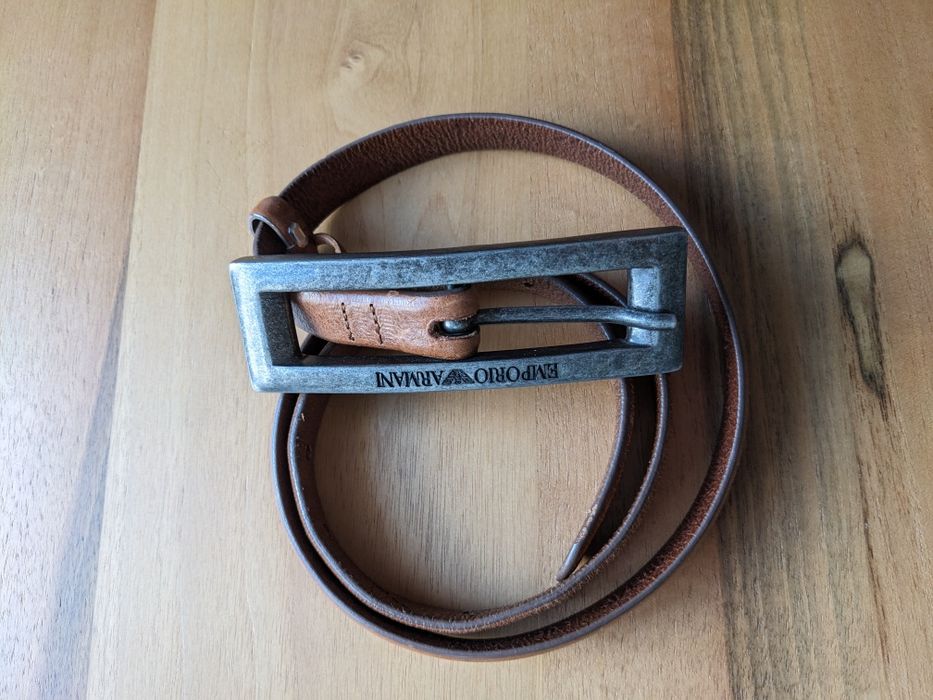 Emporio Armani кафяв кожен колан