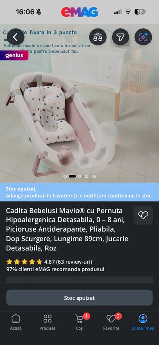 Vand Cadița bebe