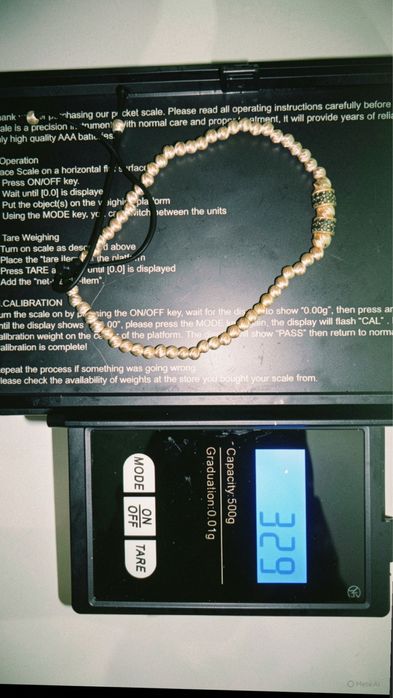 O vand bratara de aur de 14 k handame unisex