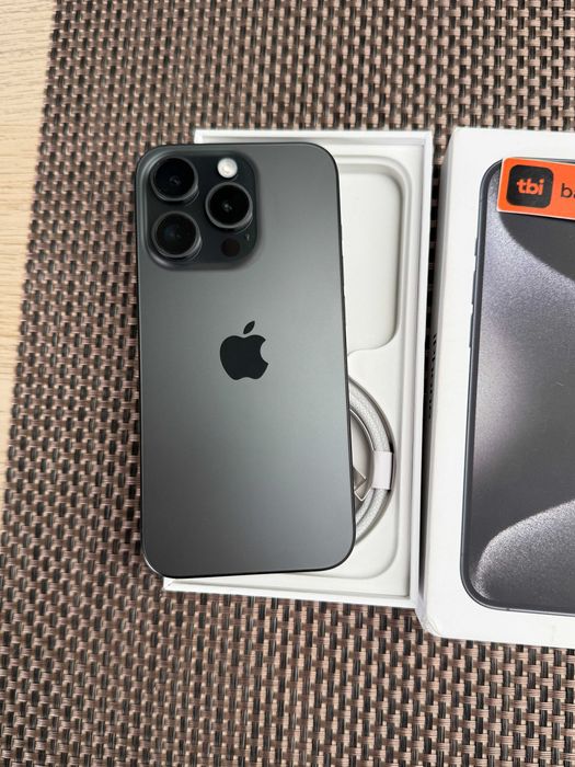 1TB! iPhone 15 Pro *Лизинг от 55лв/м Black Titanium 1000GB ! черен