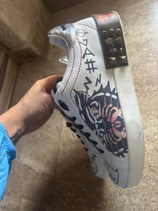 Кожени кецове portofino Dolce & Gabbana