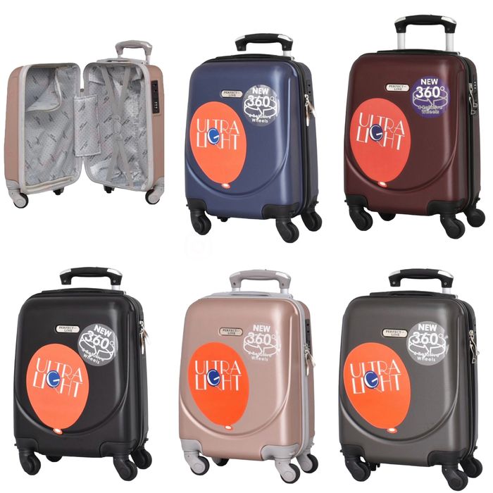 WeTravel пътнически куфар за ръчен багаж с 4ри колела 360°40/30/20см