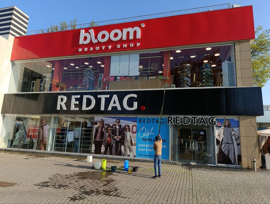 Fasad moyka Oyna yuvish xizmati