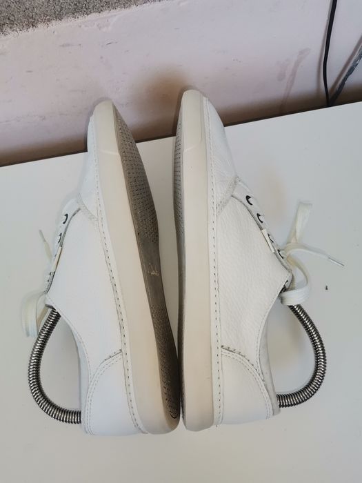 Бели обувки Clarks 42 н. Естествена кожа