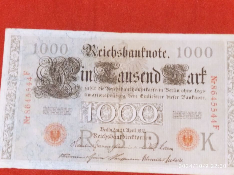 1000 марки Германия 1910