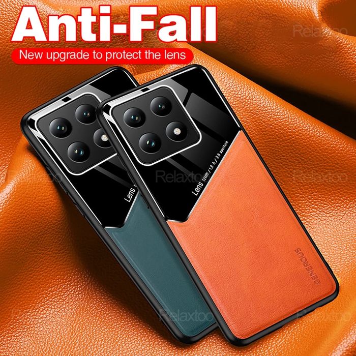 Xiaomi 15 / 14T Pro / GENEROUS Кожен кейс гръб с магнит