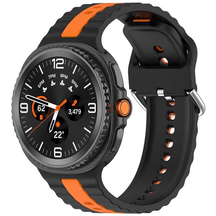 Силиконова каишка Two Tone за Samsung Galaxy Watch 8, Watch 8 Classic, Galaxy Watch 9