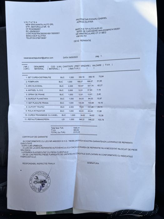 Audi A3 1.9 TDI din 2007