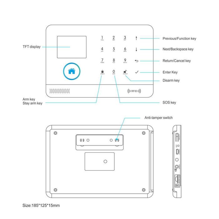 Смарт WiFi, Gsm алармена система за дома и офиса. Tuya, Smartlife