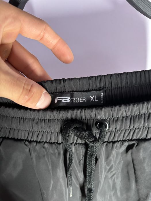 Black cargo trousers