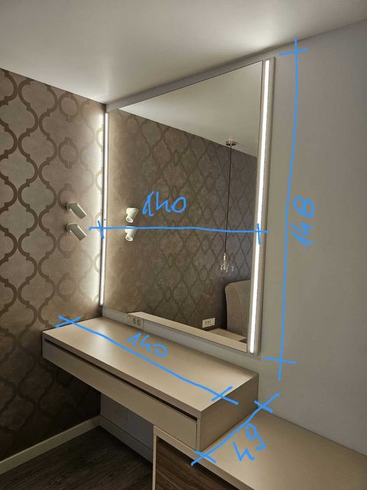 Mobila dormitor cu masuta machiaj (oglinda inclusa) + noptierele!!