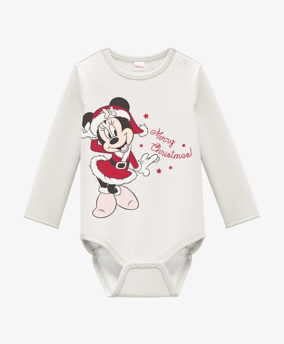 Set 2 body-uri fete/fetite/bebe 74 cm , 6-9 luni, Disney, Crăciun