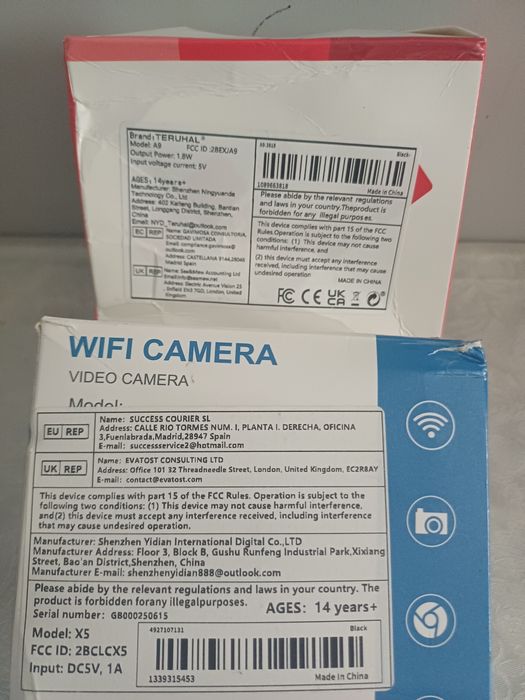 Două buc.mini cameră de supraveghere