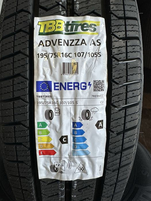 Нови Всесезонни Бусови Гуми TBB TIRES ADVENZZA AS 195/75R16C 107/105S 1957516 1957516C