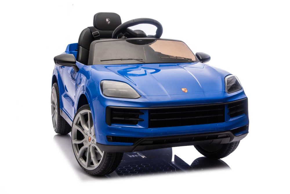 Masinuta electrica Porsche Cayenne 2x35W 12V scaun tapitat Blue