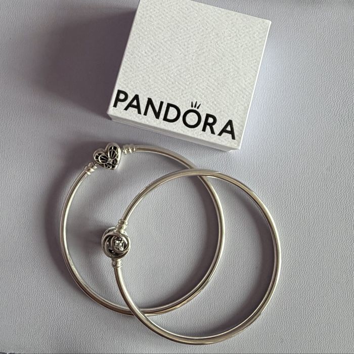 Сребърни твърди гривни Pandora 17 или 19 см