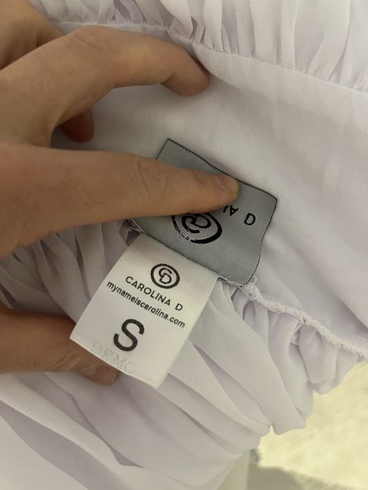 Rochie plaja/cocktail din voal alb Carolina D