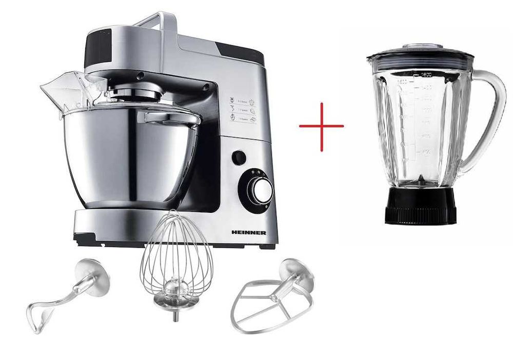 Планетарен Миксер + Блендер ,  1500 W, Купа 5.5 л, 6 Скорости Heinner
