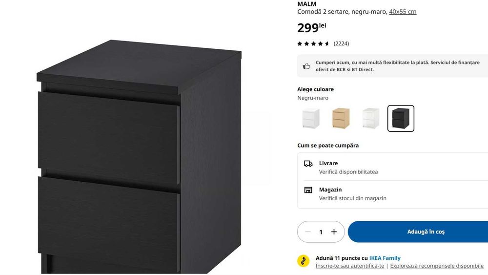 Pat 180 x 200 somiera inclusa, Malm de la Ikea - urgent, negociez, .. ca trebuie sa renovez!