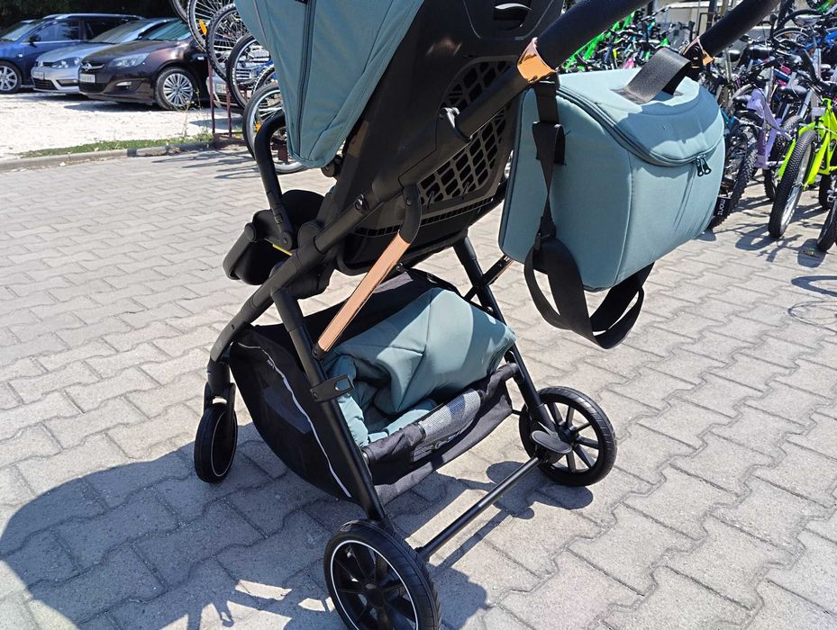 MONI Комбинирана бебешка количка BINGO зелен