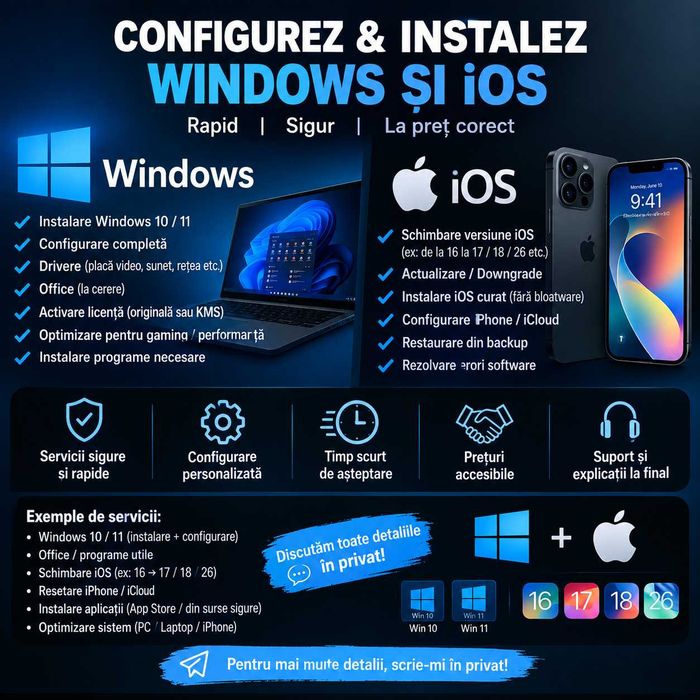 Instalari Windows , Configurari Windows, Schimbare IOS