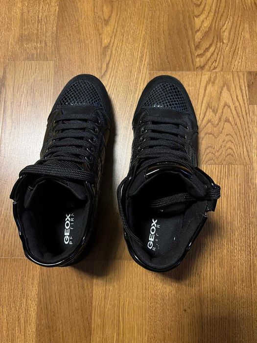 Sneakers inalt dama Geox D Myria, negri, marimea 36