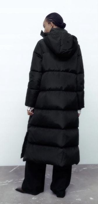 ZARA/ пуховик- анорак длинный женский