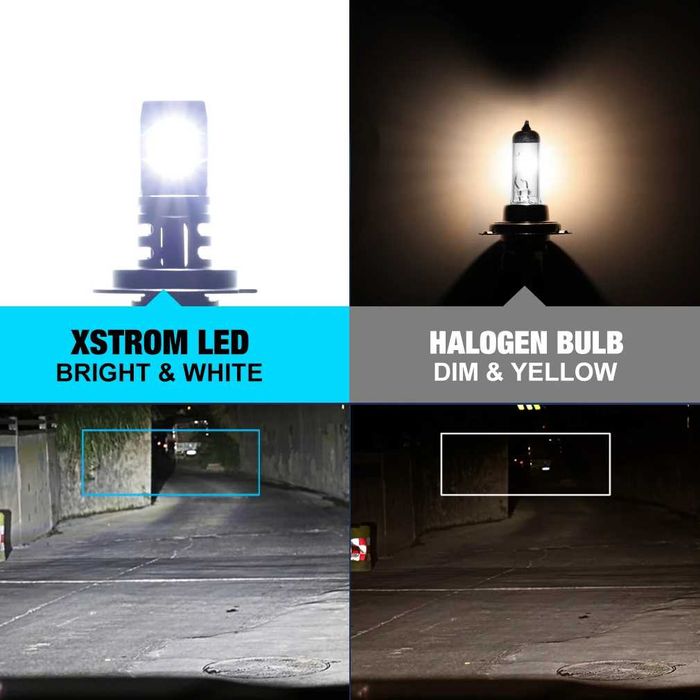 Супер ярки ЛЕД крушки XSTORM H7 LED 60W 20000LM 6500K 12V без грешки!