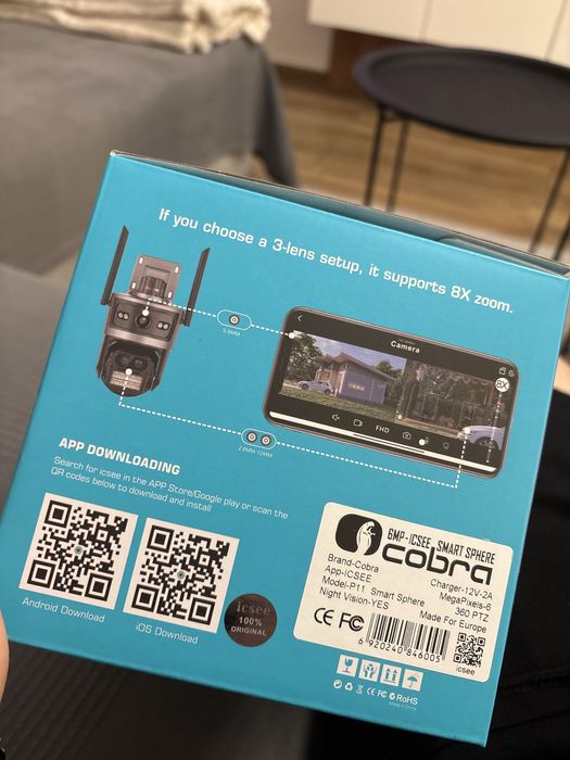 Двойна 8MP ICSее камера Безжична WI-FI 8 X ZOOM