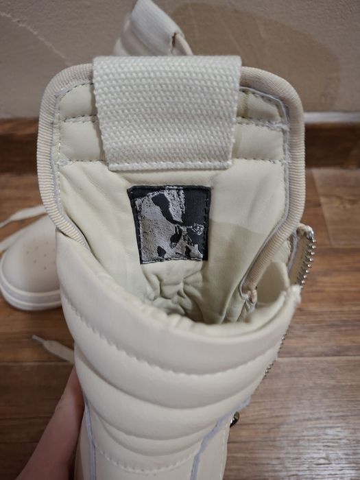 Rick owens geobasket white кроссовки