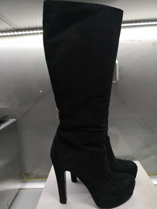 Дамски ботуши велурени, черни