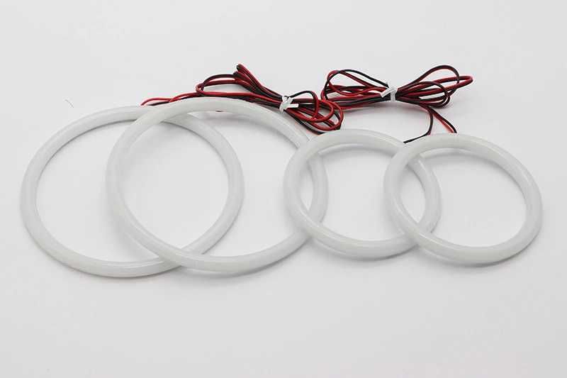 Kit inele Angel Eyes Cotton LED BMW Seria 3 E90 E91 Xenon, 105 - 120mm
