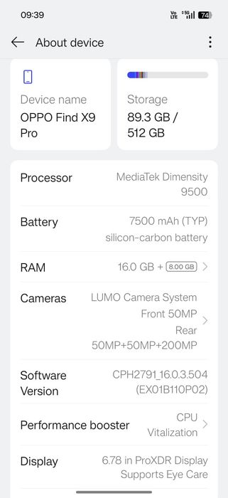 OPPO Find X9 Pro 16/512 GB - гаранция