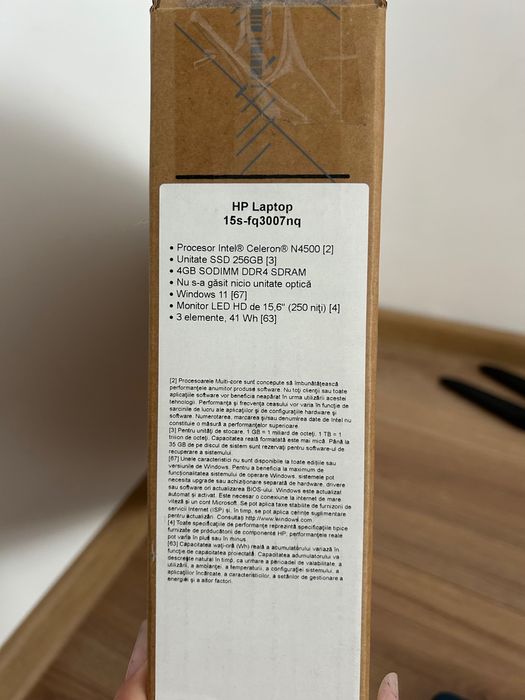 Laptop HP 15s-fq3007nq – stare impecabilă, folosit foarte puțin