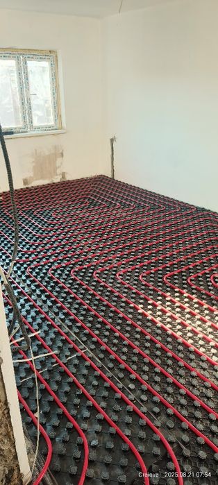 Montaj pompa de căldură , încălzire în pardoseală, calorifere se