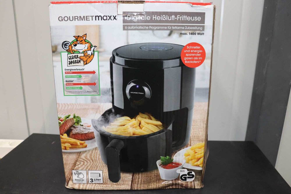 Фритюрник с горещ въздух GOURMETmaxx 3L Airfryer 8 функции, 6 програми