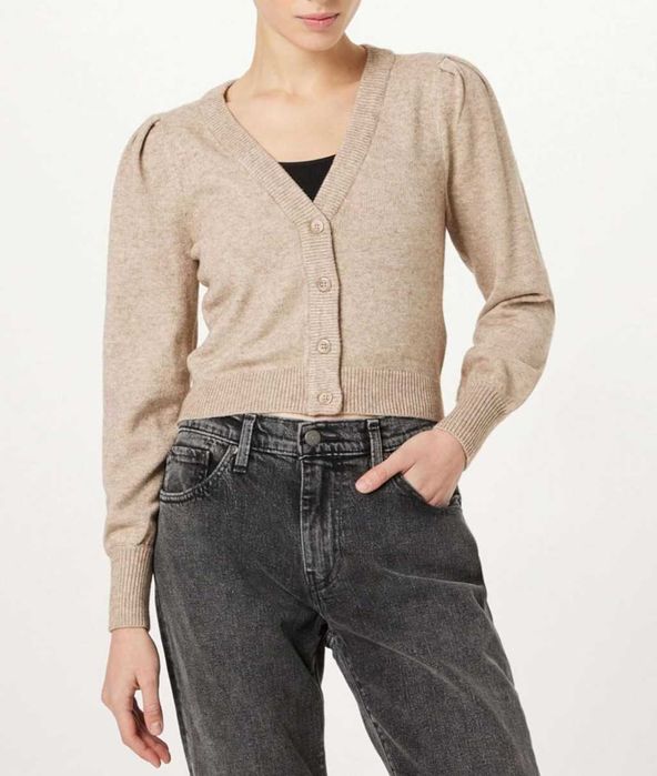 Cardigan scurt femei Only XS - crem / bej