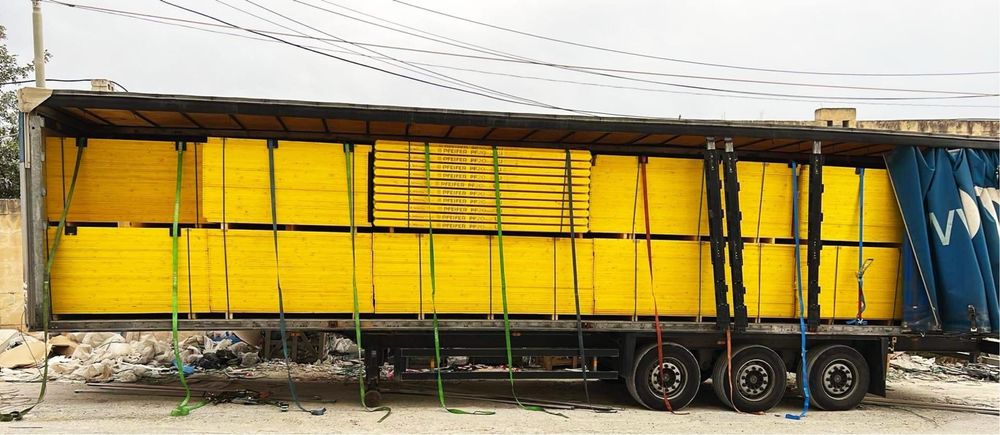 Panouri tip doka, placa galbena pentru cofrare, cofraje, popi metalici