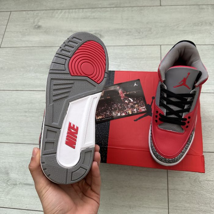 Jordan 3 Red Cement full box