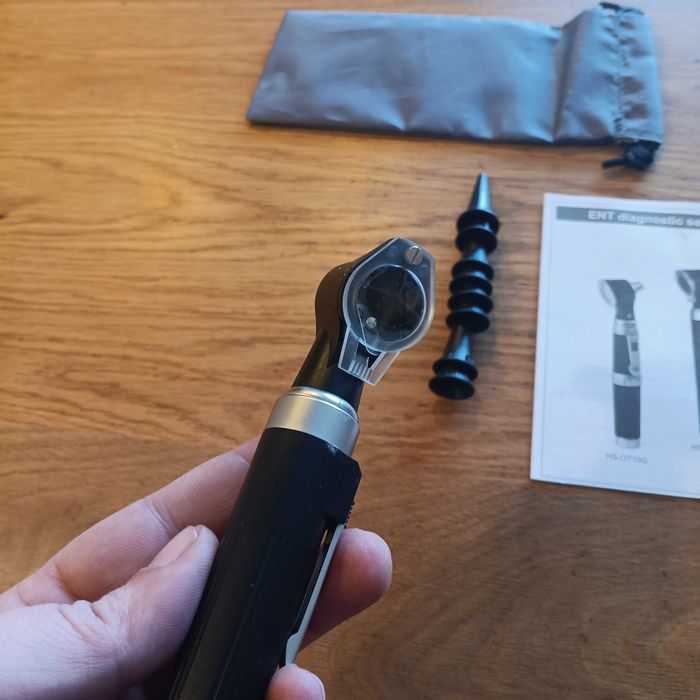 НОВО! Отоскоп комплект - ушен инструмент с LED светлина и 3x увеличени