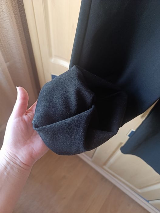 Утеплённые черные брюки на девочку 11-13 лет