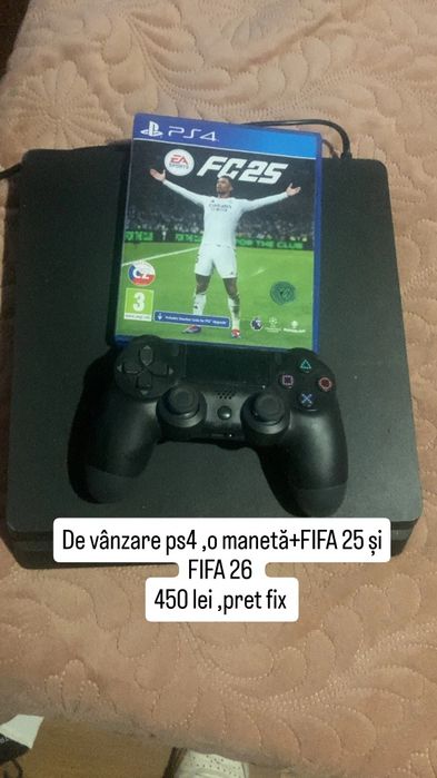 Vând PS4 + 2 jocuri