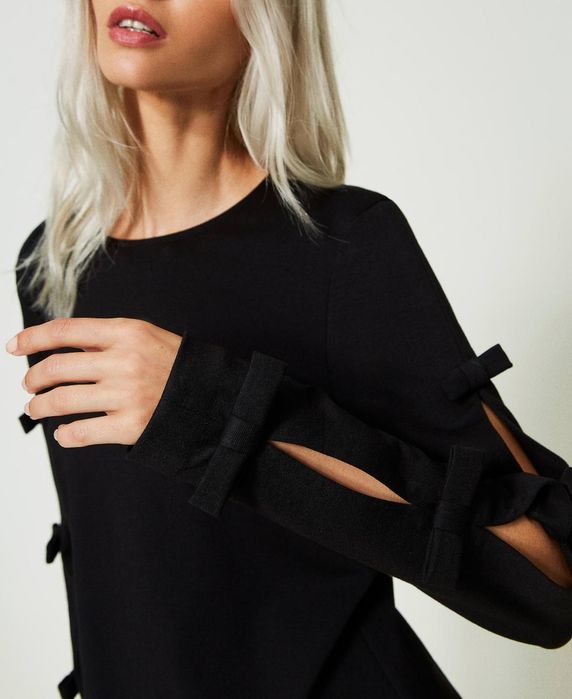 Рокля Twinset с панделки XL,плат вискозна смес,нова с етикет!Рокля Twinset с панделки XL,плат вискозна смес,нова с етикет!