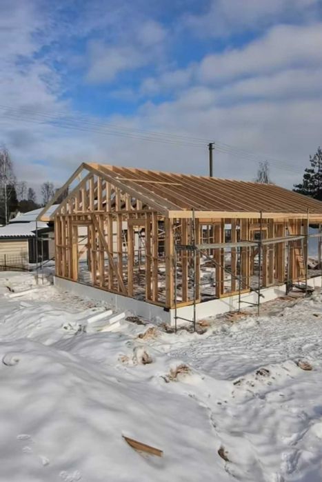 Сглобяема къща - дървена рамкова конструкция • Индивидуален проект • На изплащане